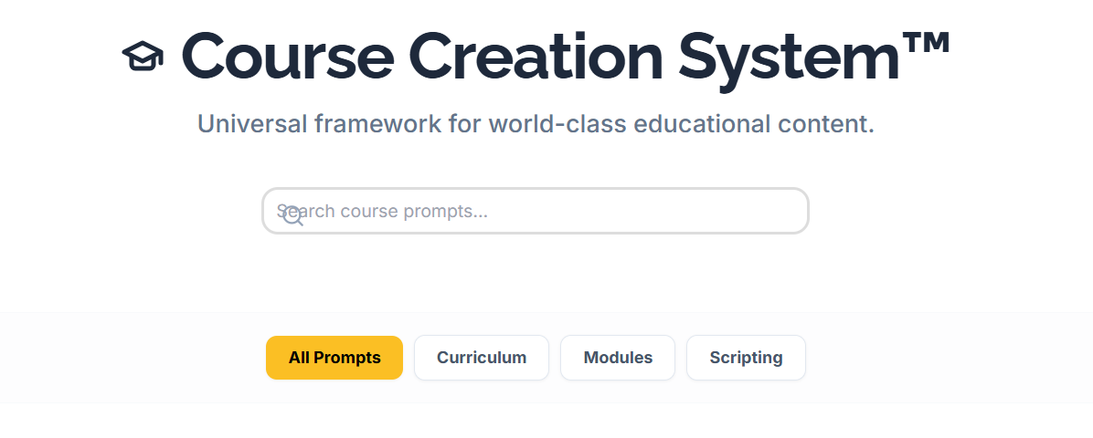 Course System Preview
